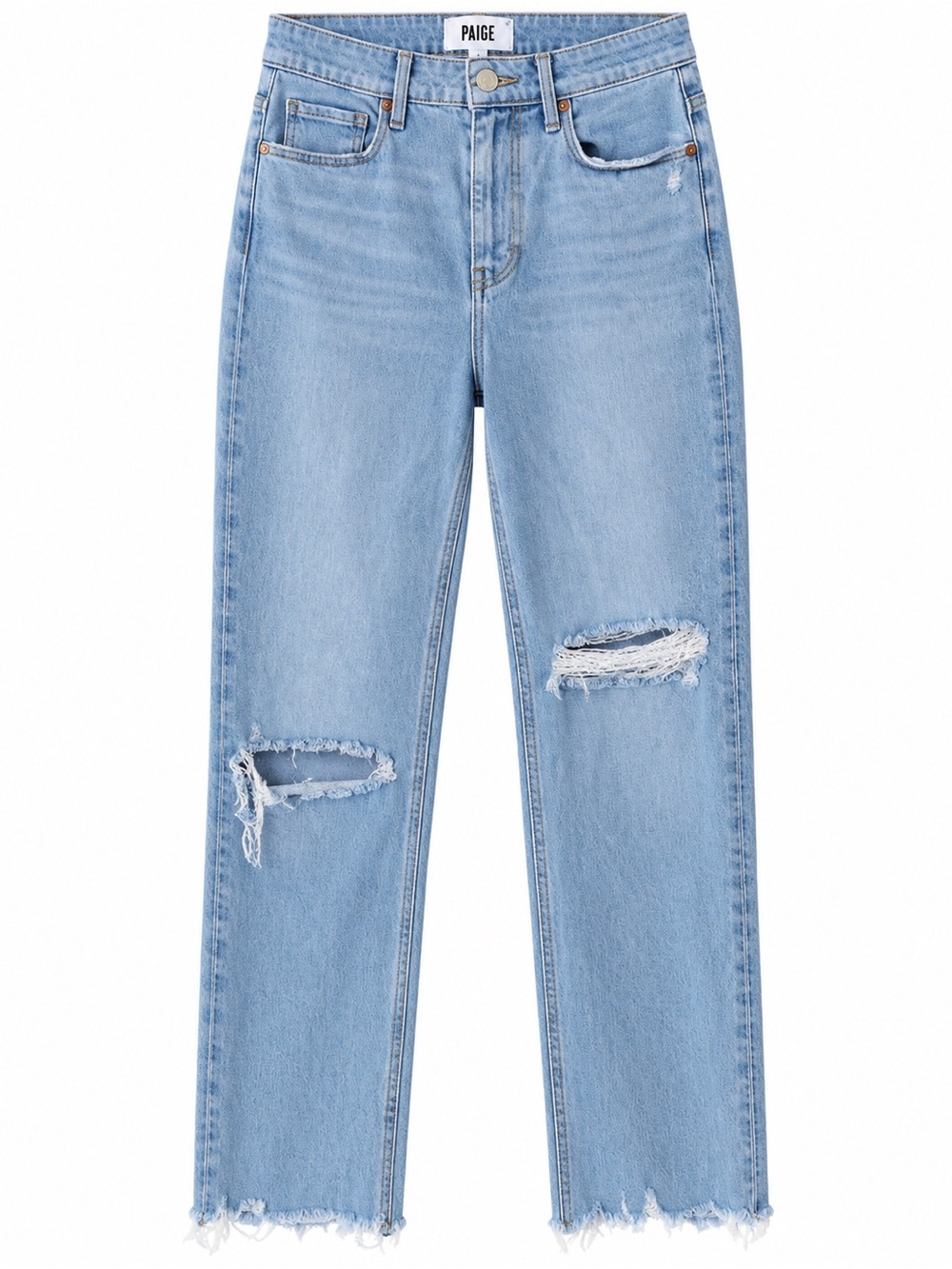 Paige Hoxton Slim Crop Jeans - Light Wash - Size 27